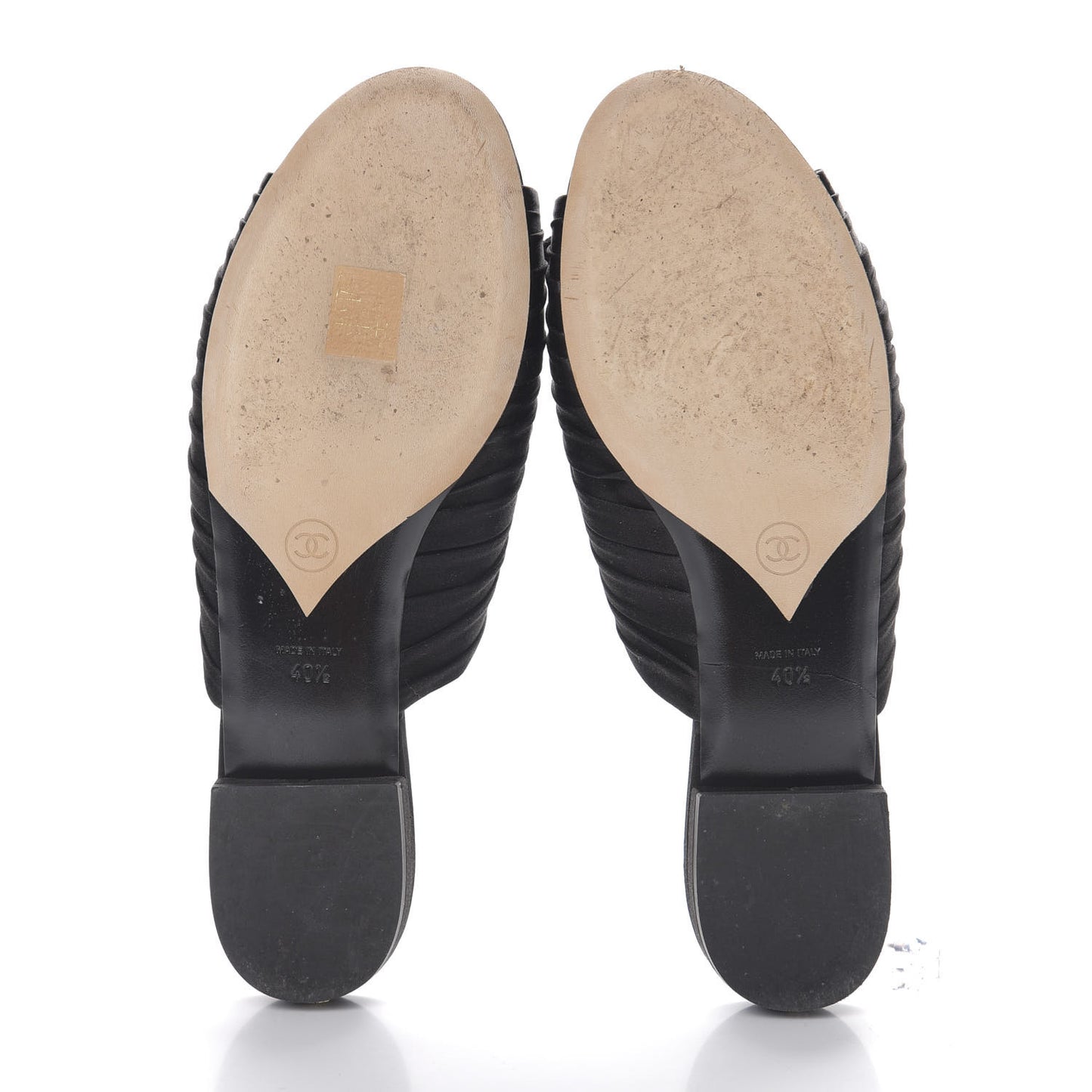 Satin Bow Mules 40.5 Black