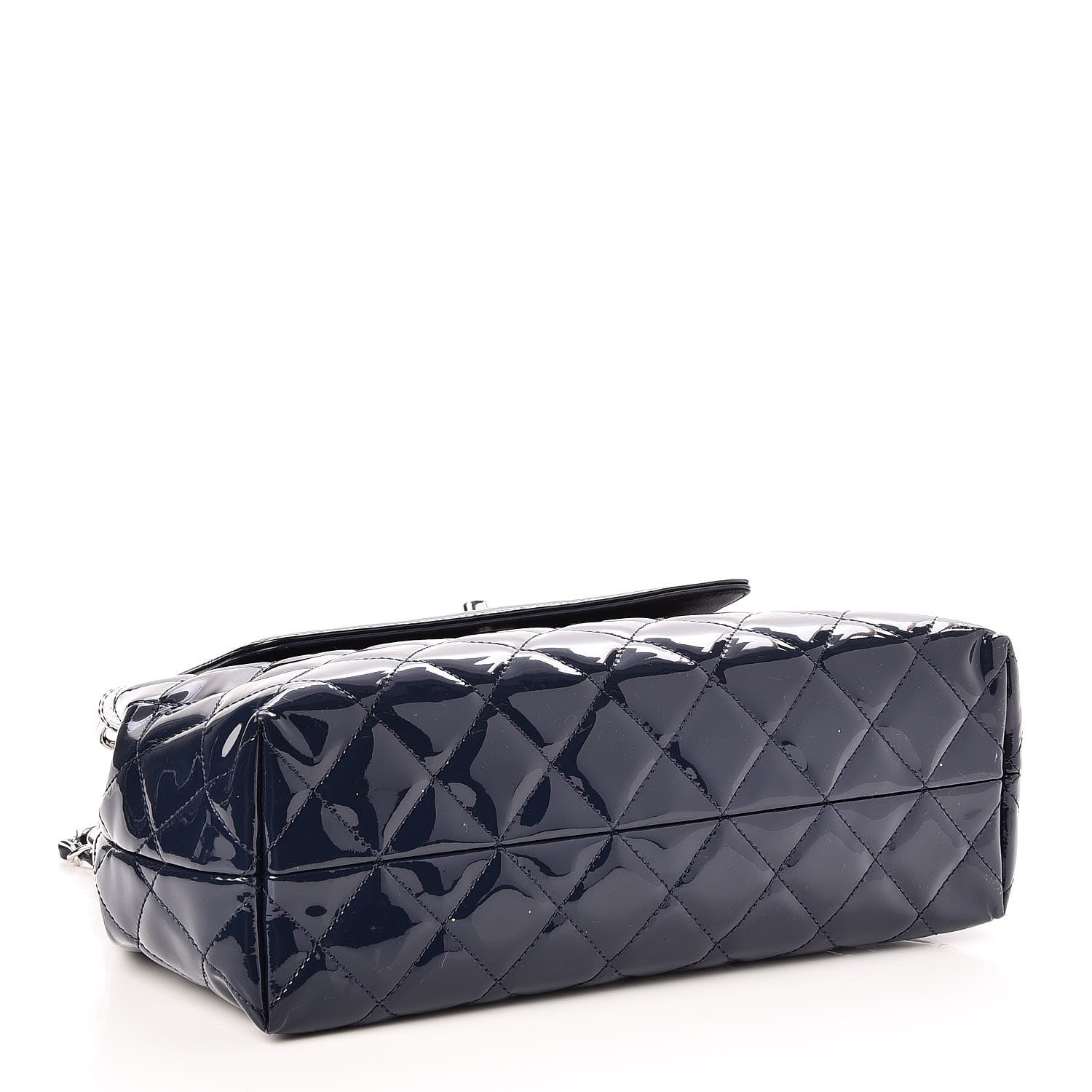 Chanel Patent Quilted Large Coco Shine Accordion Flap Navy 4 of 8