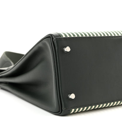 Hermes Swift Toile Riga Lakis Kelly 35 Vert Anglais 9 of 11