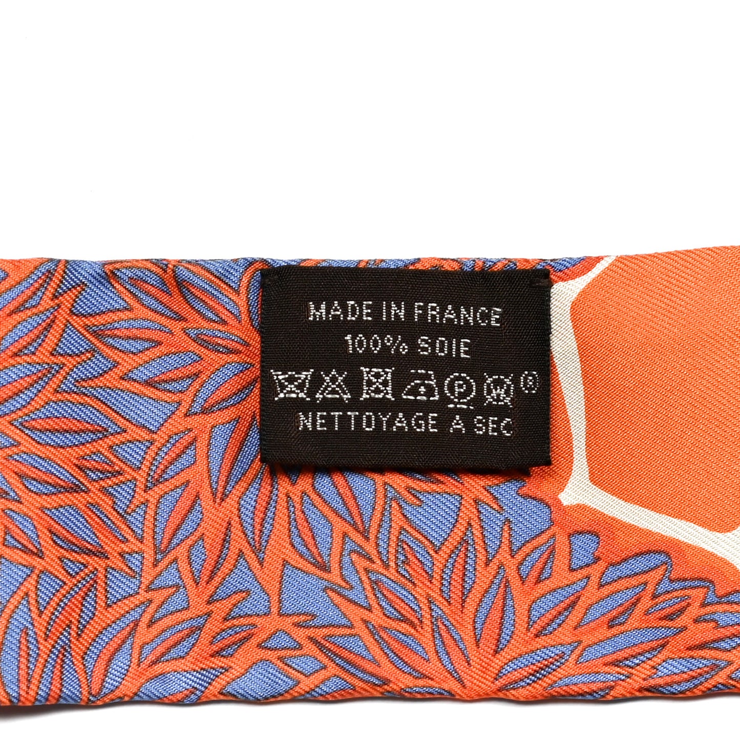 Silk The Three Graces Twilly Bleu Jean Orange Rouille