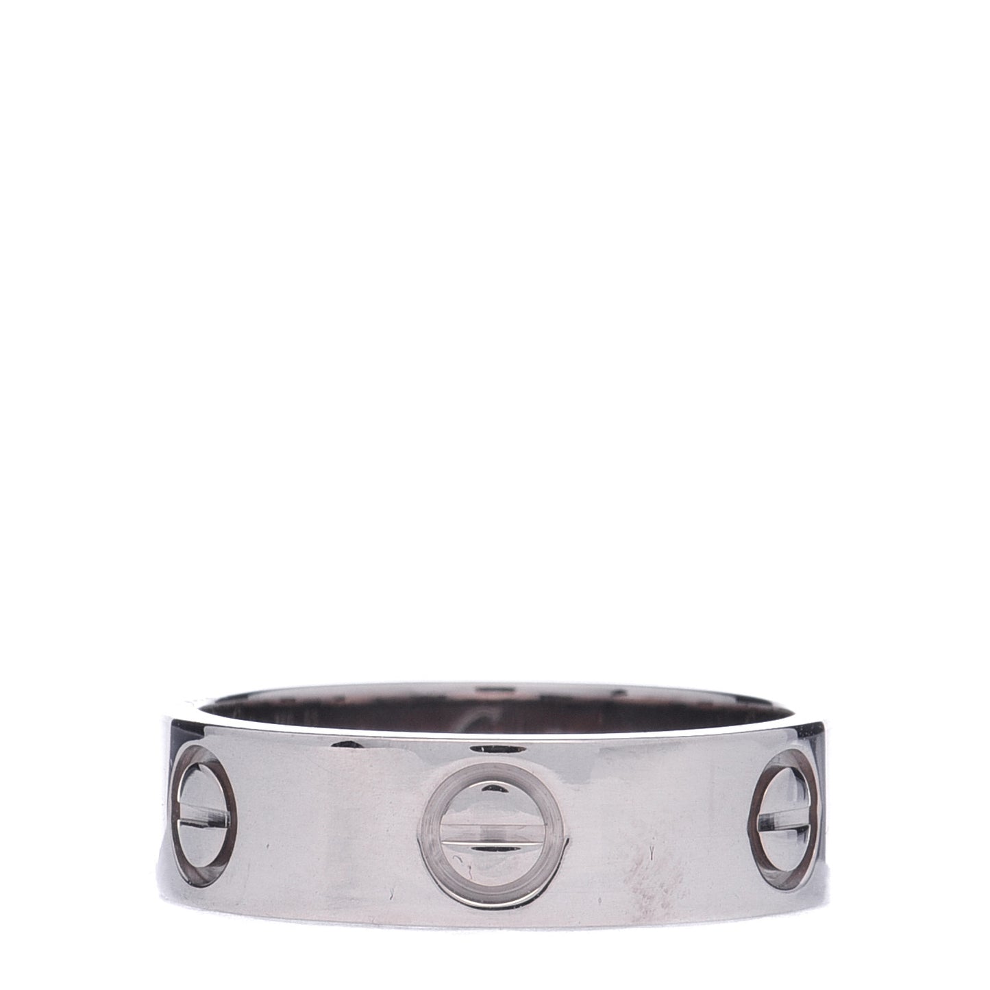 18K White Gold 5.5mm LOVE Ring 53 6.5