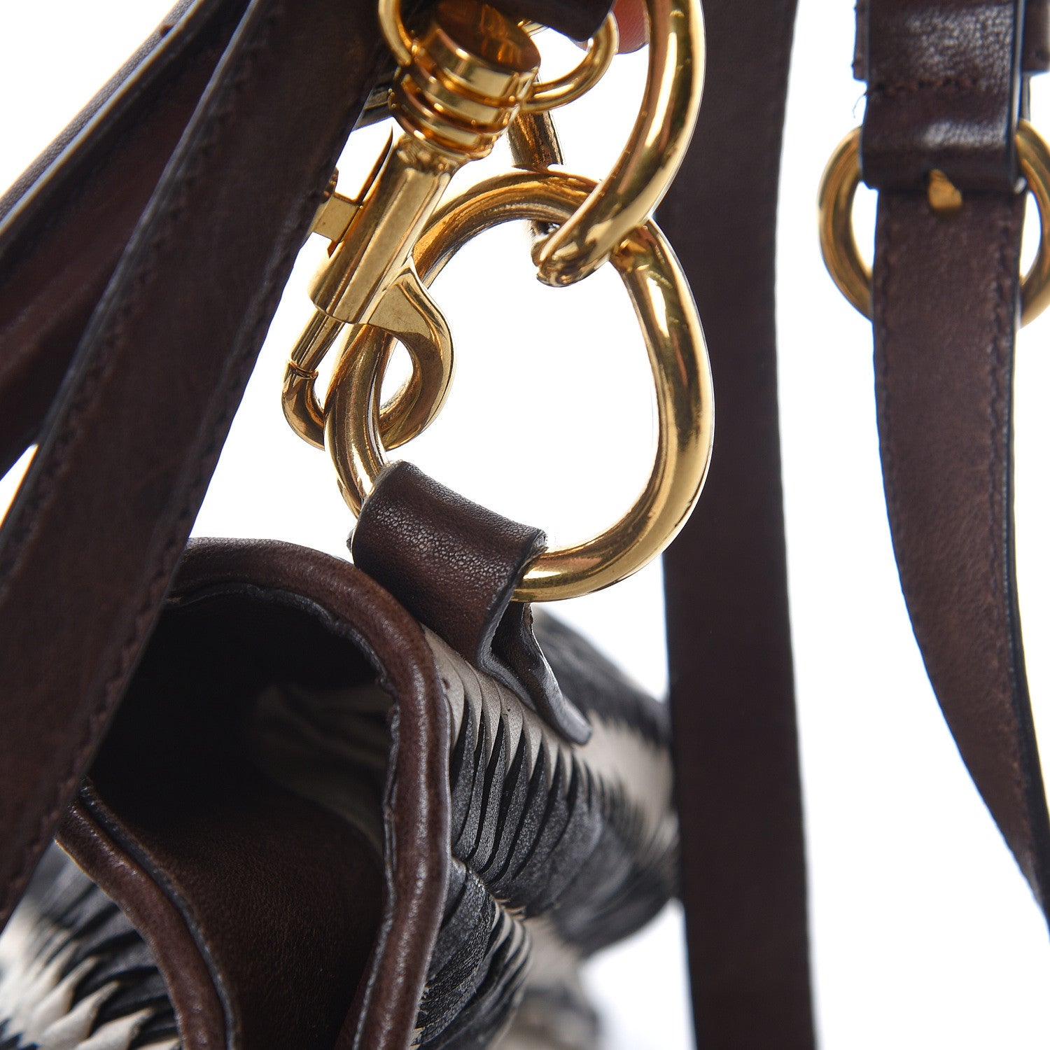 Miu Miu Nappa Intreccio Sacca Tote Cera Black 9 of 23