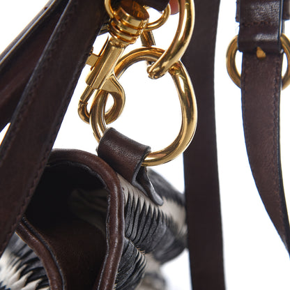Miu Miu Nappa Intreccio Sacca Tote Cera Black 9 of 23