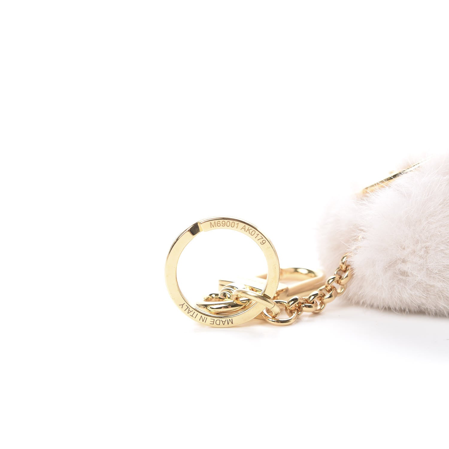 Louis Vuitton Fur Flower FInesse Bag Charm Key Holder Gray 3 of 4