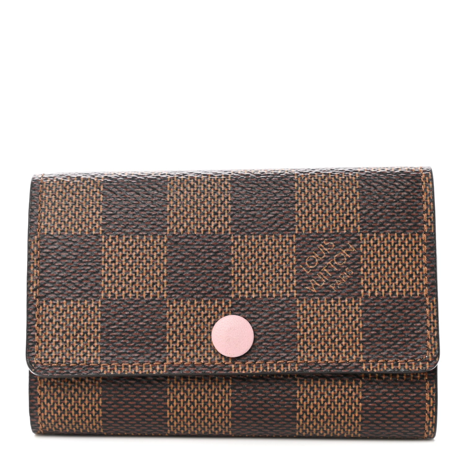 Louis Vuitton Damier Ebene Multicles 6 Key Holder Rose Ballerine 1 of 9