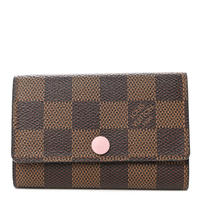 Louis Vuitton Damier Ebene Multicles 6 Key Holder Rose Ballerine 1 of 9