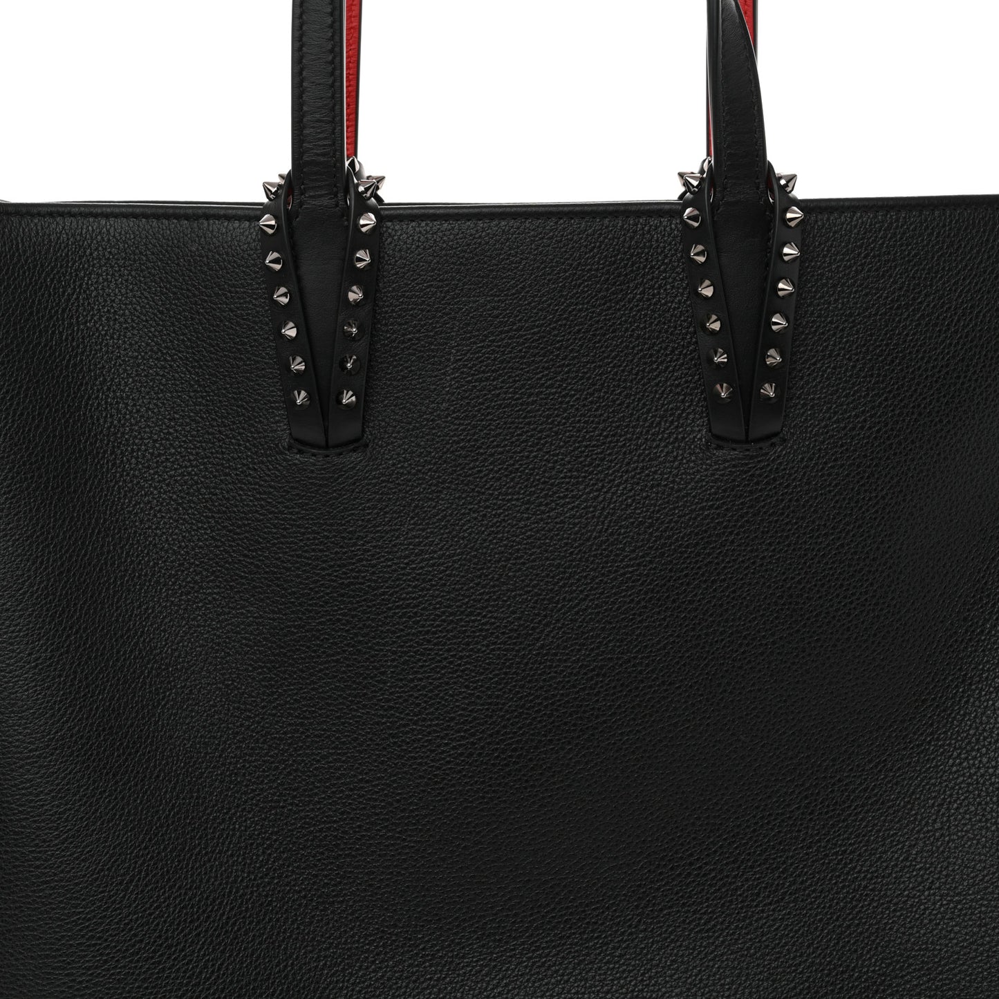 Calfskin Empire Spikes North South Cabata Tote Black