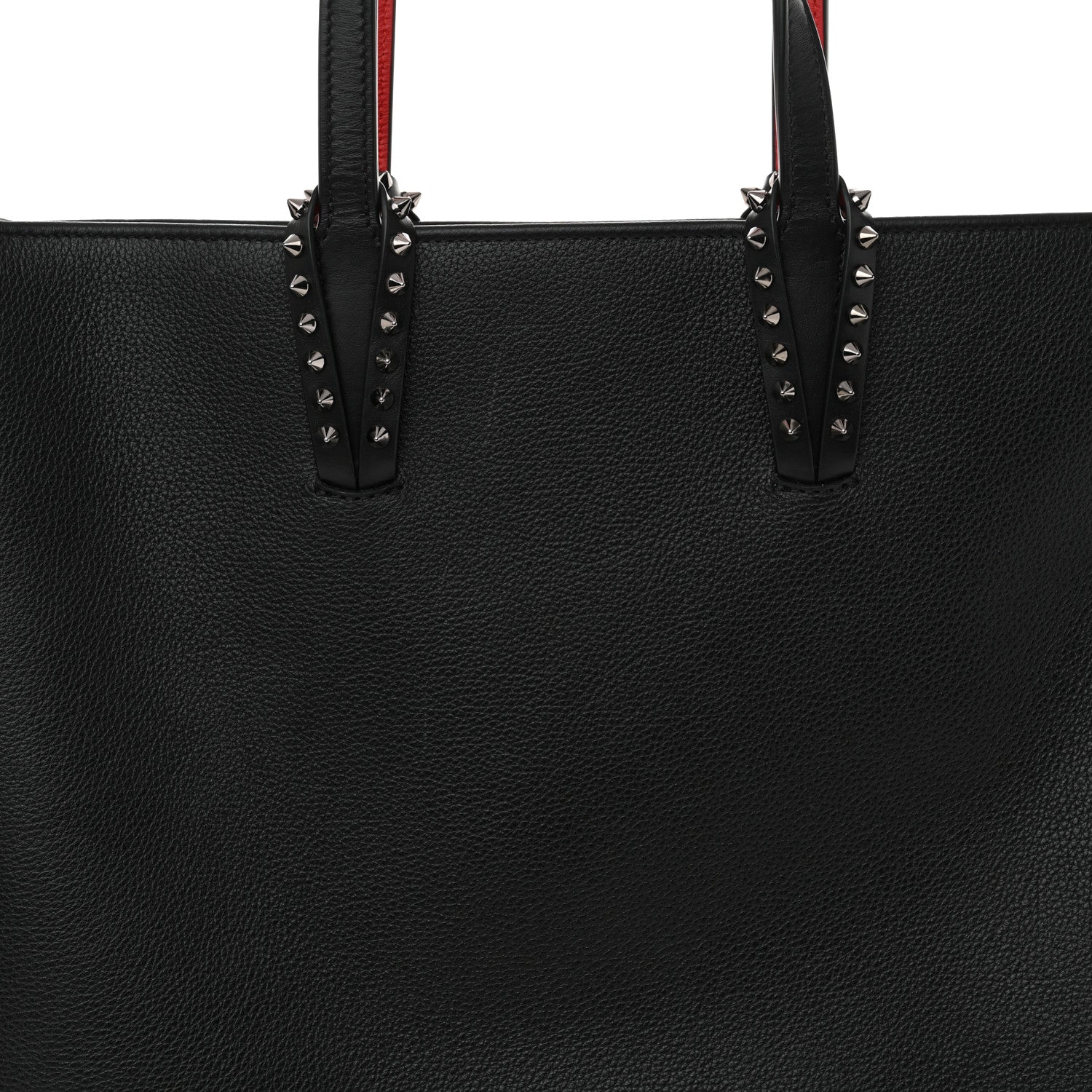 Christian Louboutin Calfskin Empire Spikes North South Cabata Tote Black 8 of 10