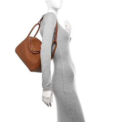 Hermes Taurillon Clemence Lindy 26 Gold 2 of 11