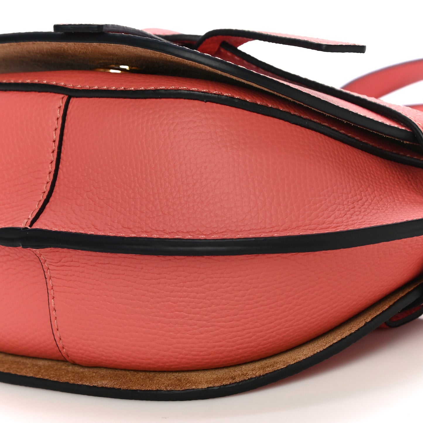 Pebble Grain Calfskin Mini Gate Dual Bag Pink Tulip