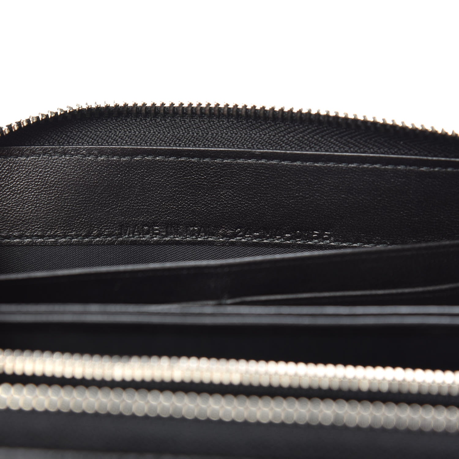 Christian Dior Lambskin Cannage Lady Dior Zip Wallet Black 7 of 12