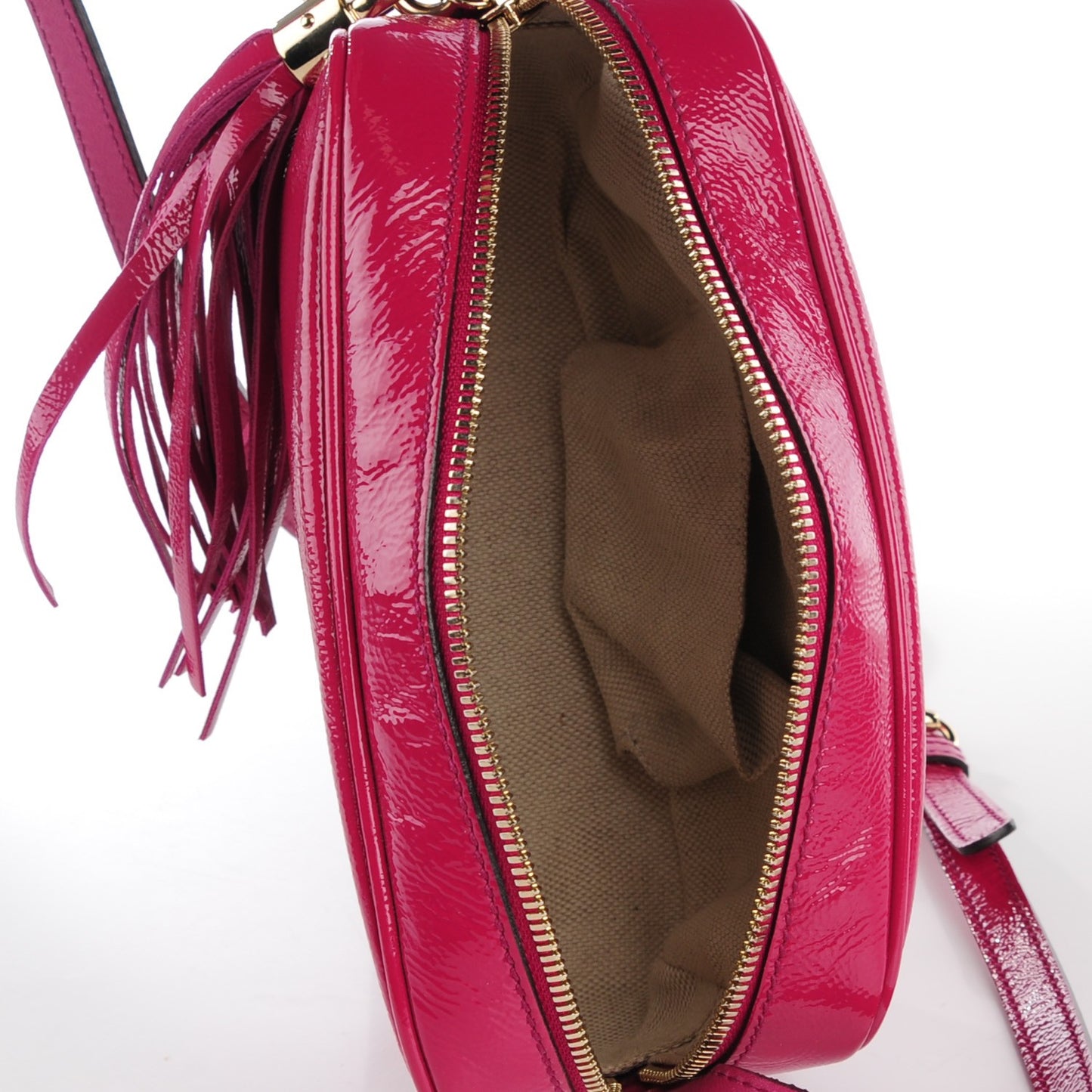 Soft Patent Small Soho Disco Bag Bright Bougainvillea