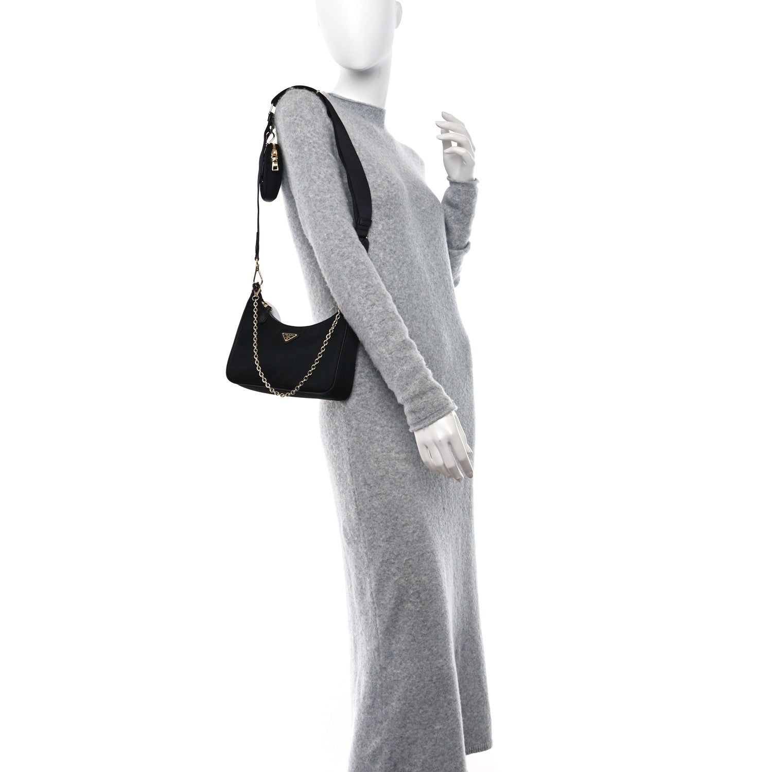 Prada Nylon Lux Re-Edition 2005 Shoulder Bag Black 2 of 9