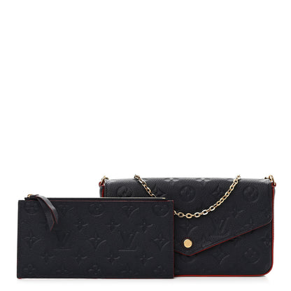Louis Vuitton Empreinte Pochette Felicie Chain Wallet Marine Rouge 1 of 11