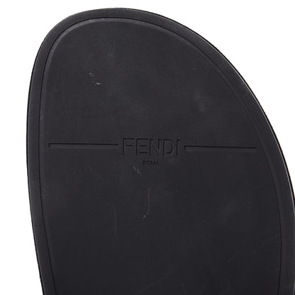 Fendi Velvet FF Reloaded Slide Sandals 38.5 Black White 6 of 10