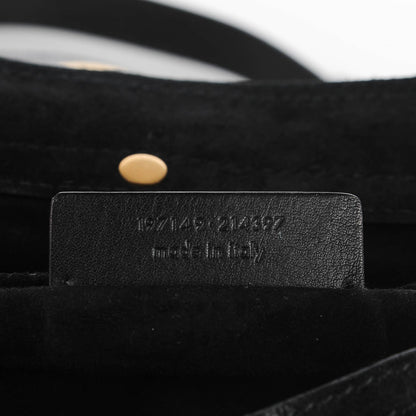 Saint Laurent Calfskin Canvas Medium Muse Two Black 8 of 9