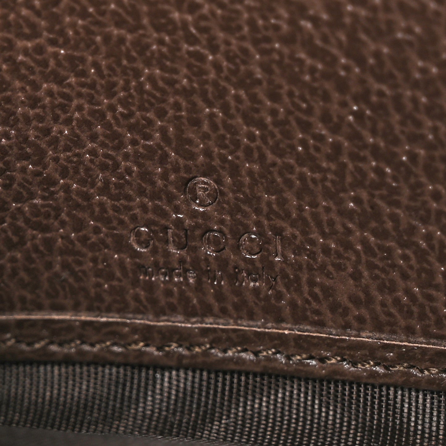 GG Supreme Monogram Web Ophidia Zip Around Wallet Brown