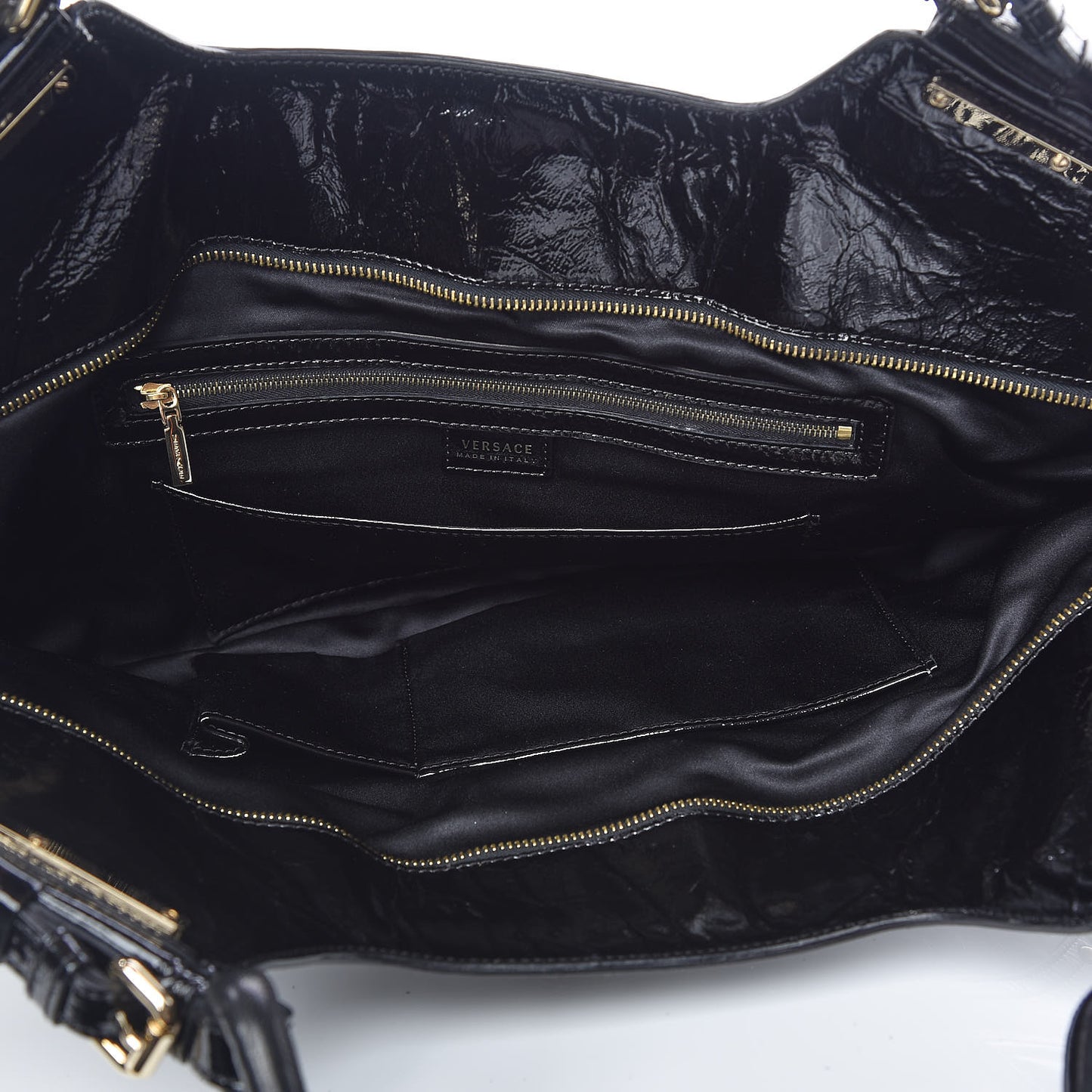 Patent Shoulder Bag Black