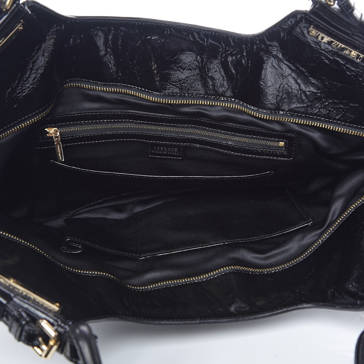 Versace Patent Shoulder Bag Black 5 of 11