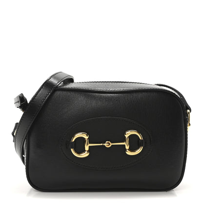 Gucci Calfskin Mini Horsebit 1955 Camera Shoulder Bag  Black 1 of 11