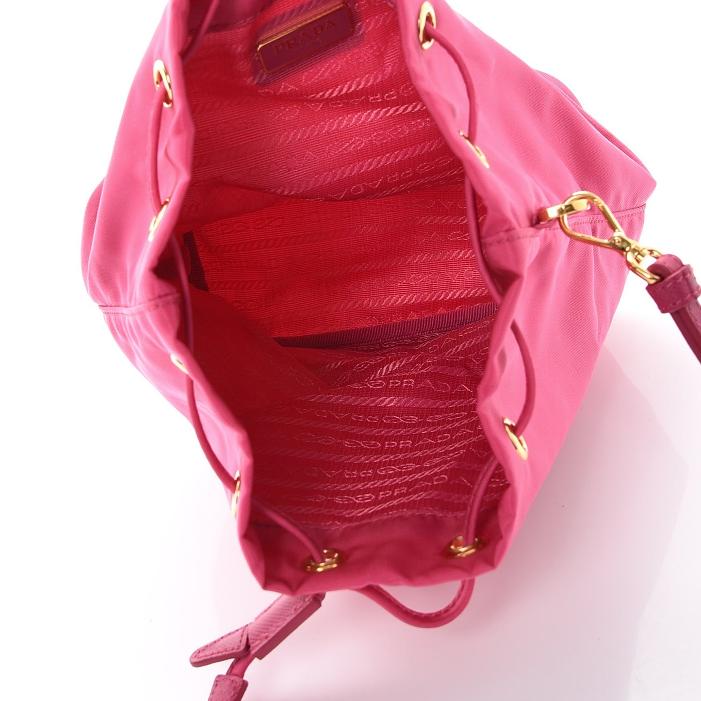 Tessuto Nylon Wristlet Duffel Tote Fuxia