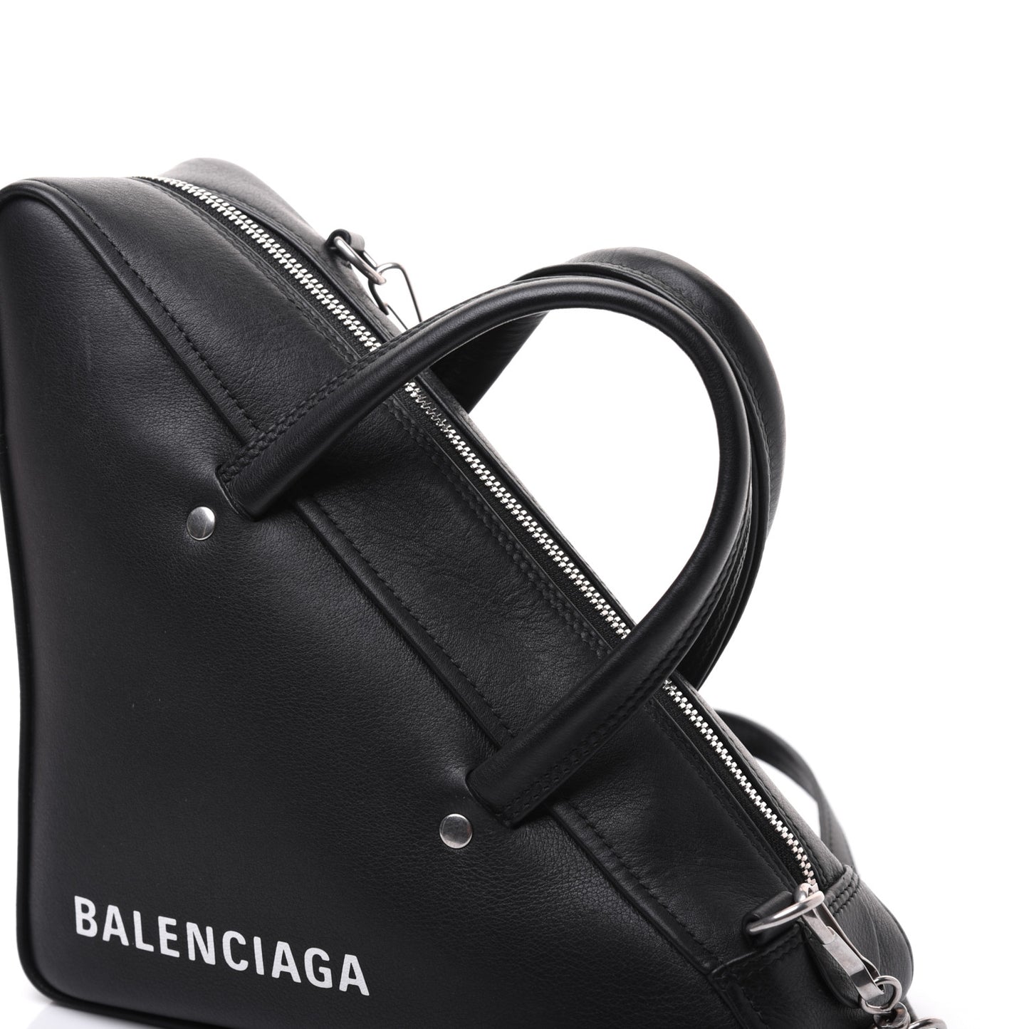 Calfskin S Triangle Duffle Black