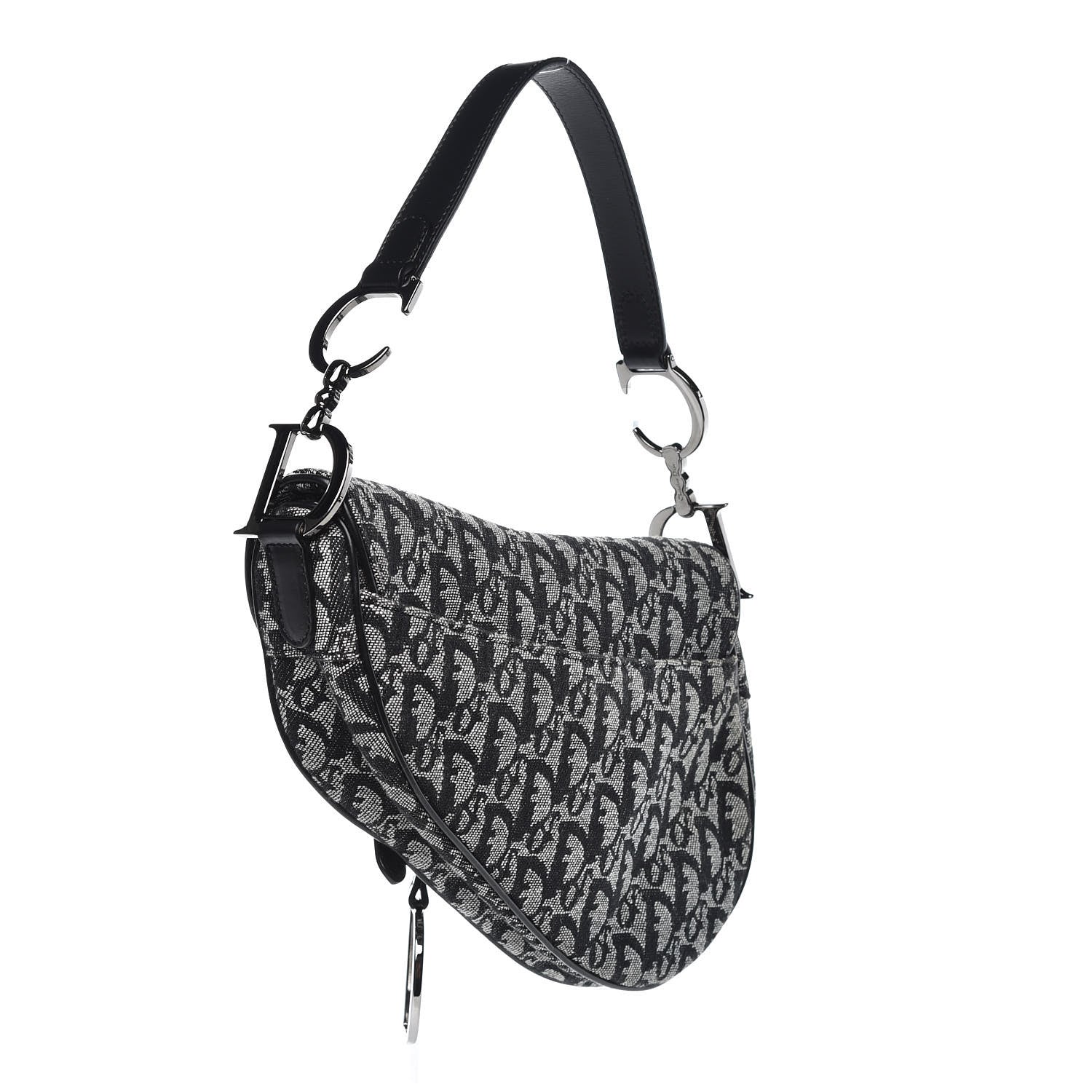 Christian Dior Monogram Saddle Bag Black 3 of 7