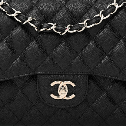 Chanel Caviar Quilted Jumbo Double Flap Black 8 of 11