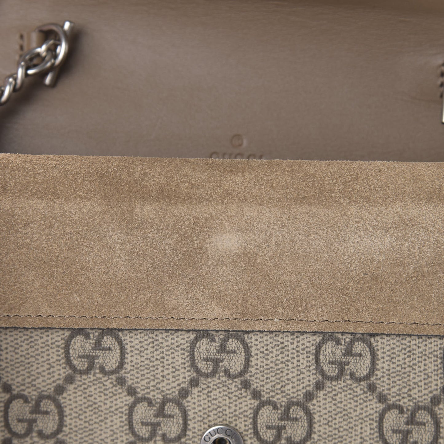 GG Supreme Monogram Super Mini Dionysus Shoulder Bag Taupe