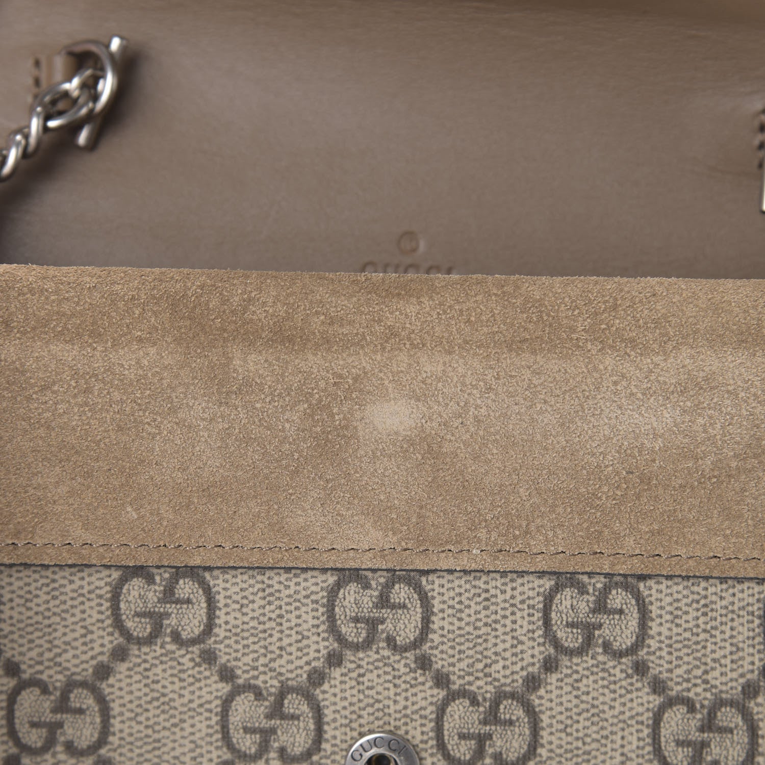 Gucci GG Supreme Monogram Super Mini Dionysus Shoulder Bag Taupe 10 of 11