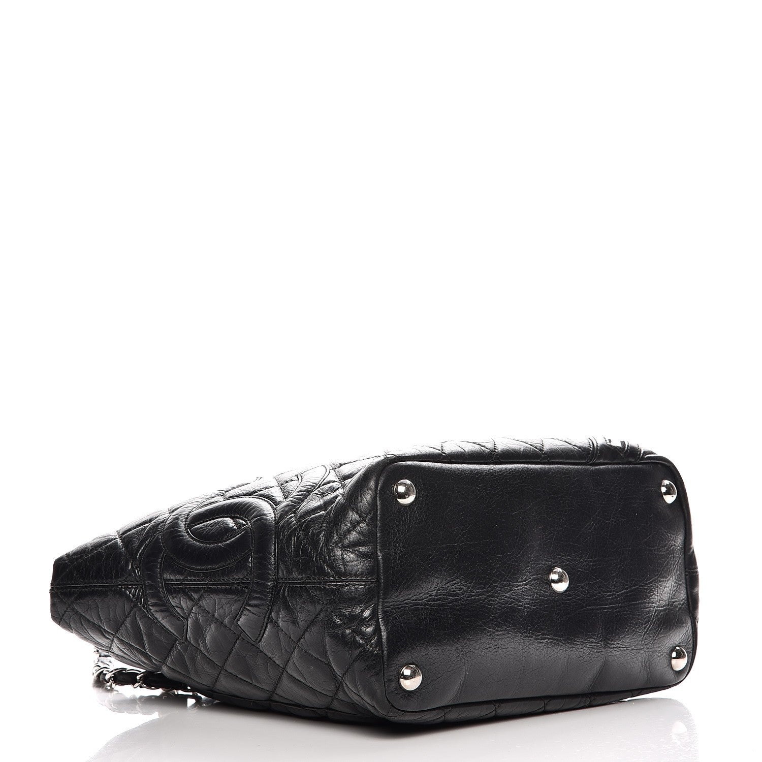 Chanel Aged Calfskin Quilted Large Cotton Club Tote Black 4 of 12