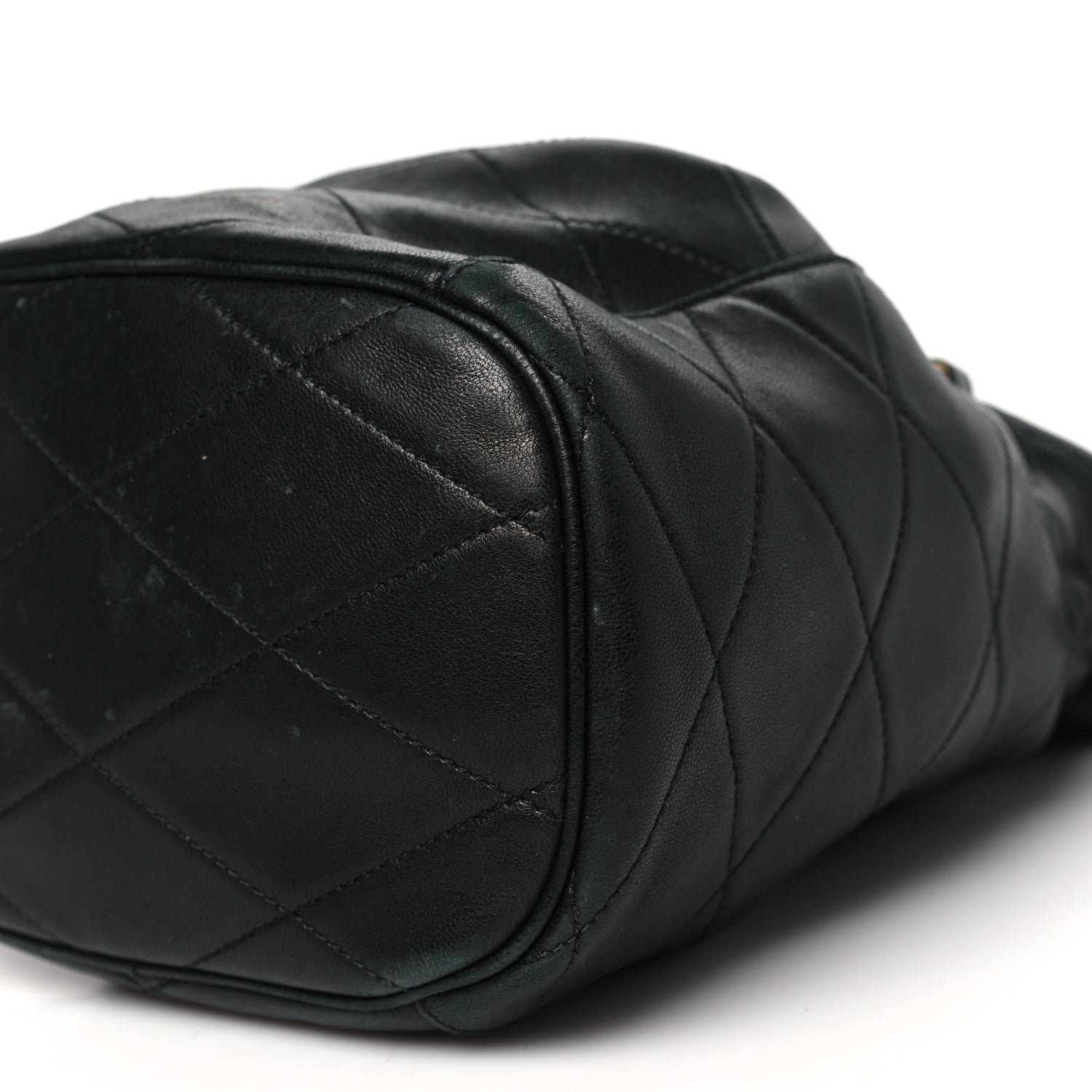 Saint Laurent Lambskin Quilted Le Maillon Bucket Bag Black 10 of 13