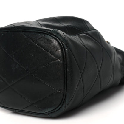 Saint Laurent Lambskin Quilted Le Maillon Bucket Bag Black 10 of 13