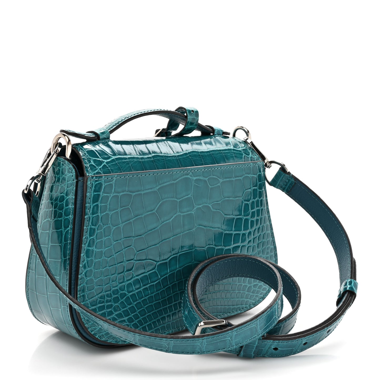 Shiny Alligator Vivienne NM Turquoise
