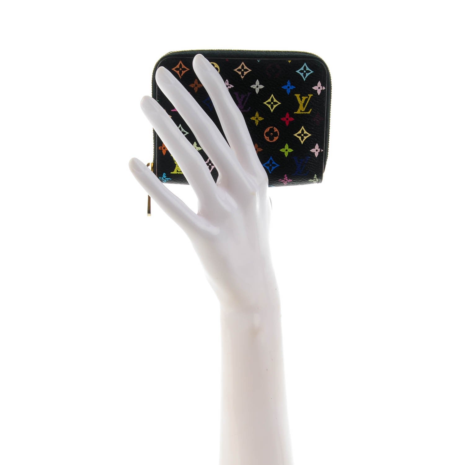 Louis Vuitton Monogram Multicolor Zippy Coin Purse Black Grenade 2 of 9