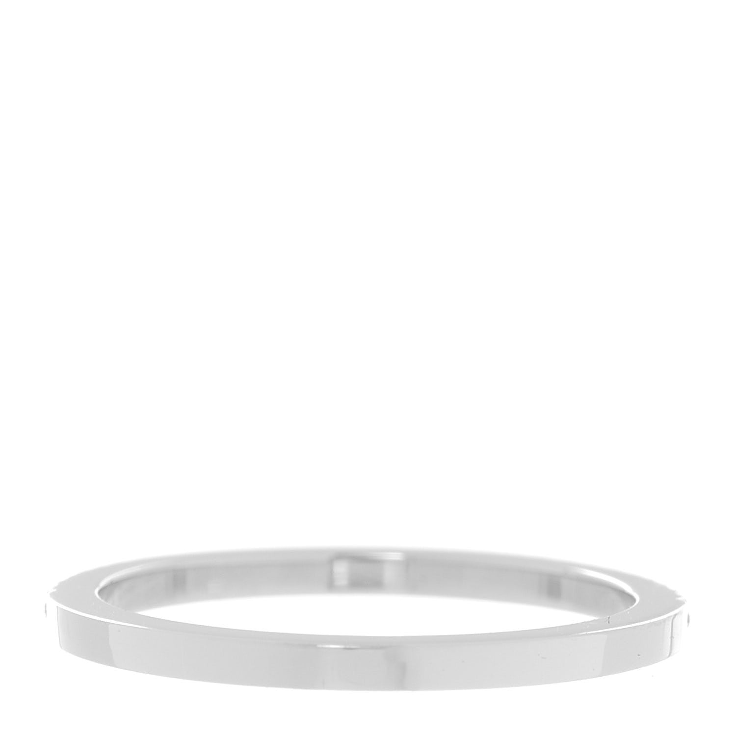 Tiffany Platinum Diamond Lucida Half Circle Wedding Band Ring 48 4.5 3 of 6