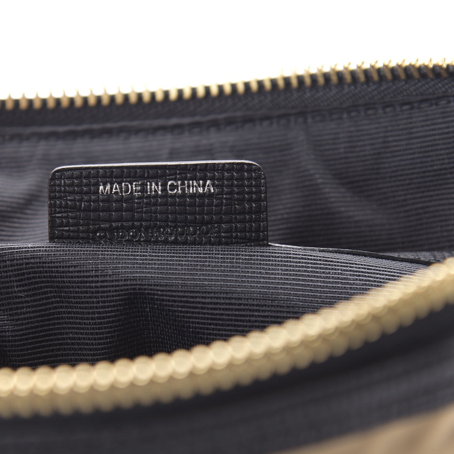 Burberry Nylon Large Border Pouch Gold Black 9 of 10