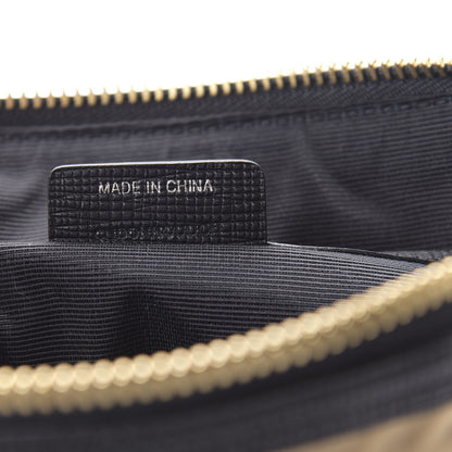 Burberry Nylon Large Border Pouch Gold Black 9 of 10