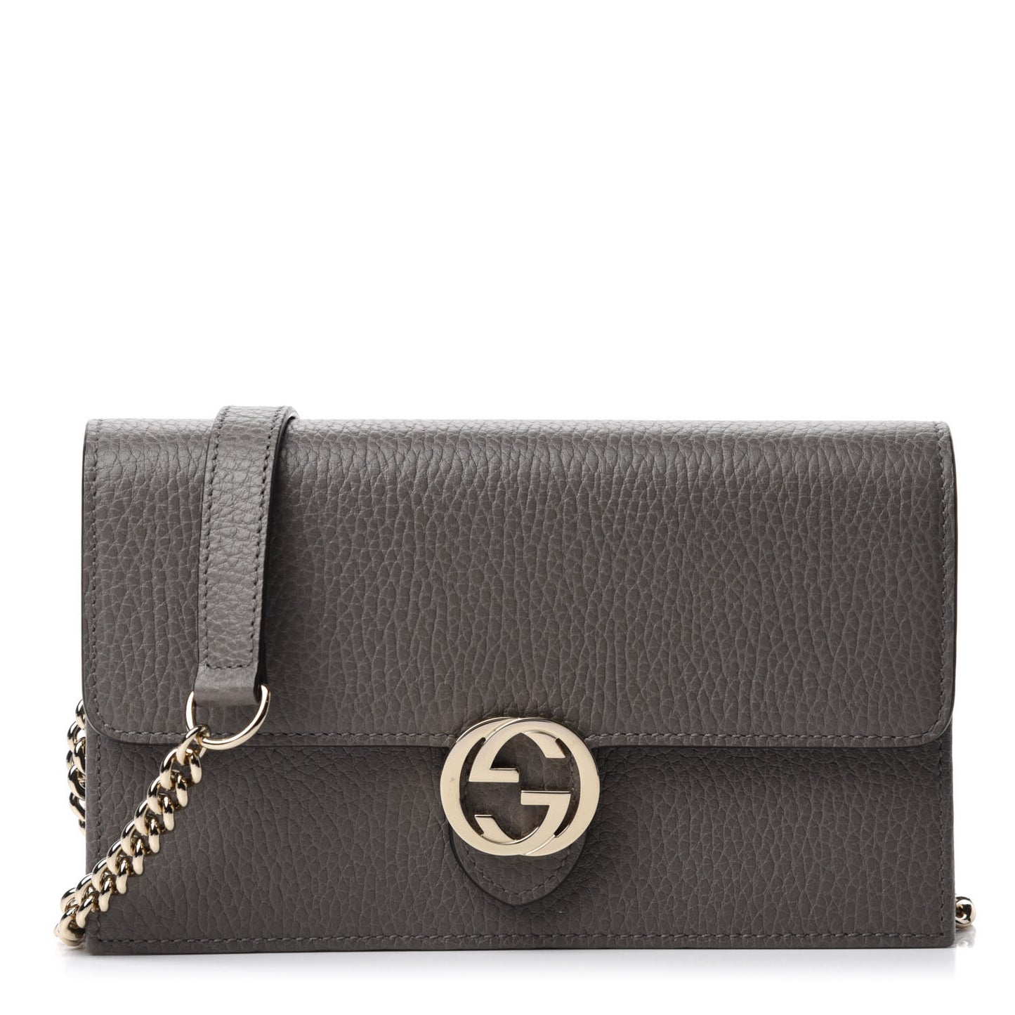 Dollar Calfskin Interlocking G Chain Wallet Loess