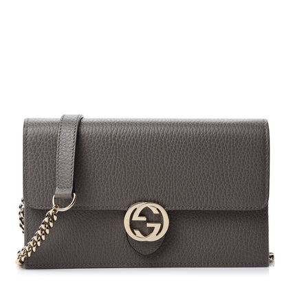 Gucci Dollar Calfskin Interlocking G Chain Wallet Loess 1 of 11