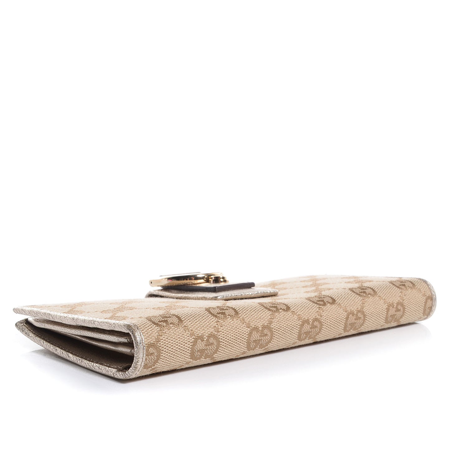 Monogram D Ring Continental Wallet Silver