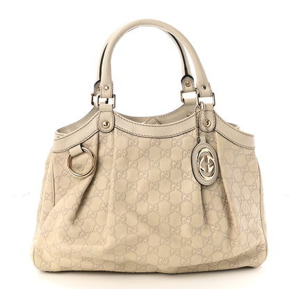 Gucci Guccissima Medium Sukey Tote Mystic White 1 of 10