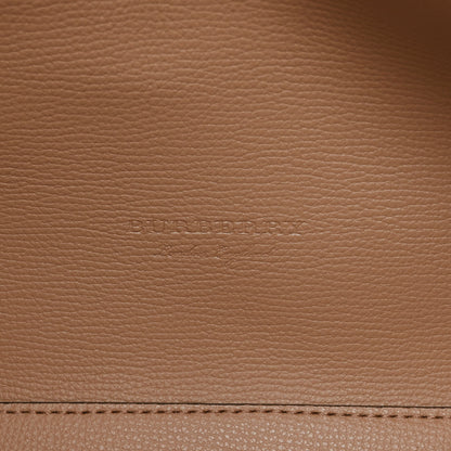 Burberry Grainy Calfskin Haymarket Check Medium Reversible Tote Camel 10 of 18