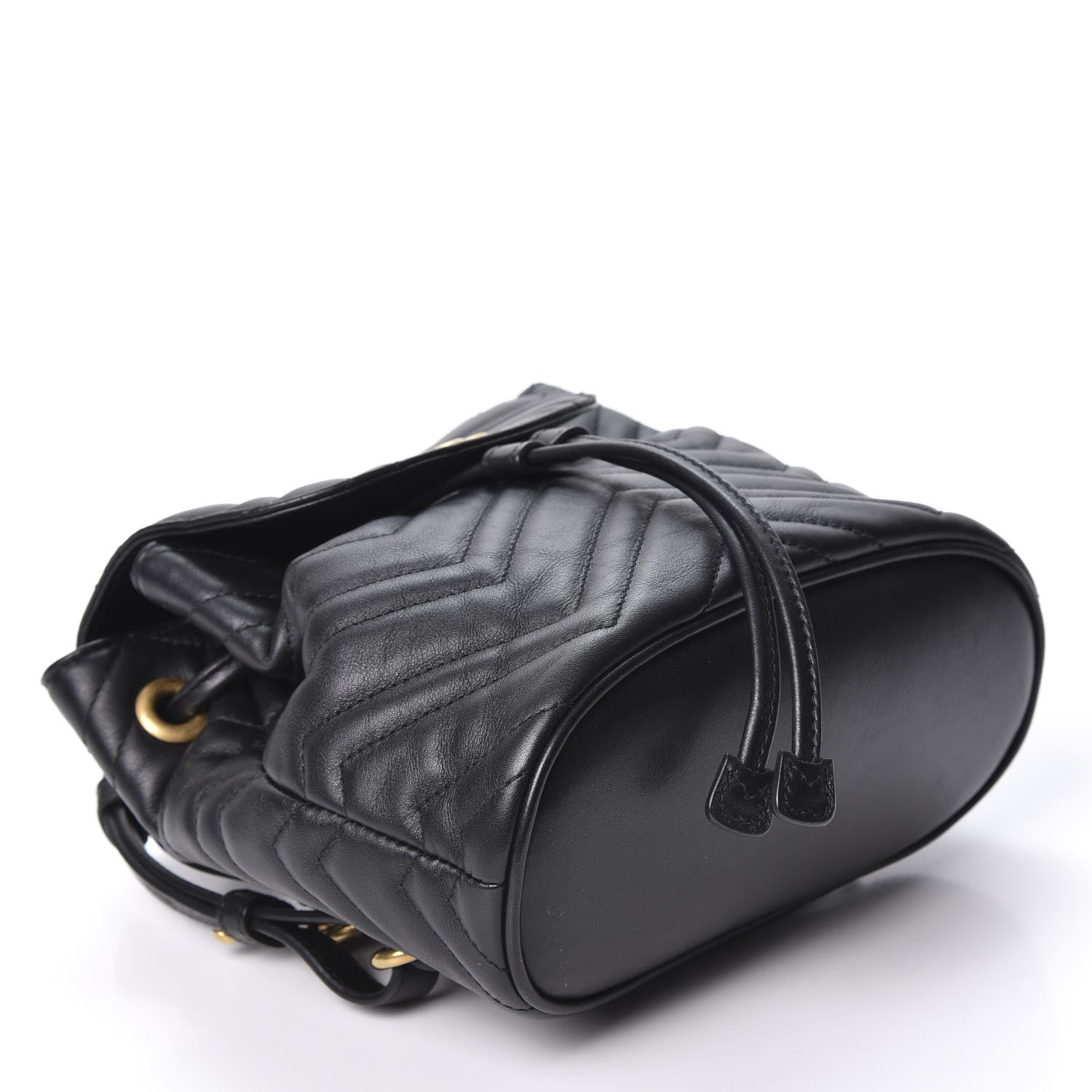 Gucci Calfskin Matelasse GG Marmont Flap Backpack Black 3 of 11