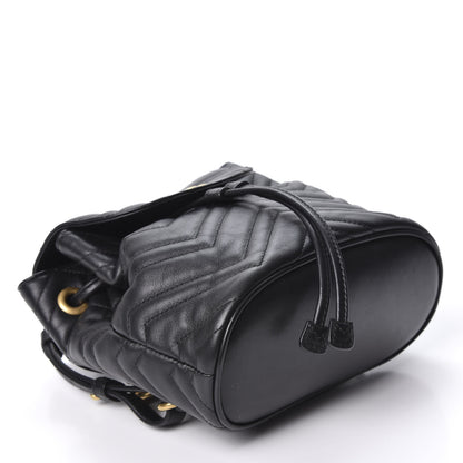 Gucci Calfskin Matelasse GG Marmont Flap Backpack Black 3 of 11