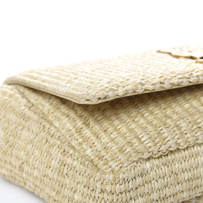 Saint Laurent Raffia Medium Monogram Kate Satchel Naturale 9 of 15