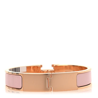 Hermes Enamel Narrow Clic Clac H Bracelet PM Rose Candeur 3 of 6