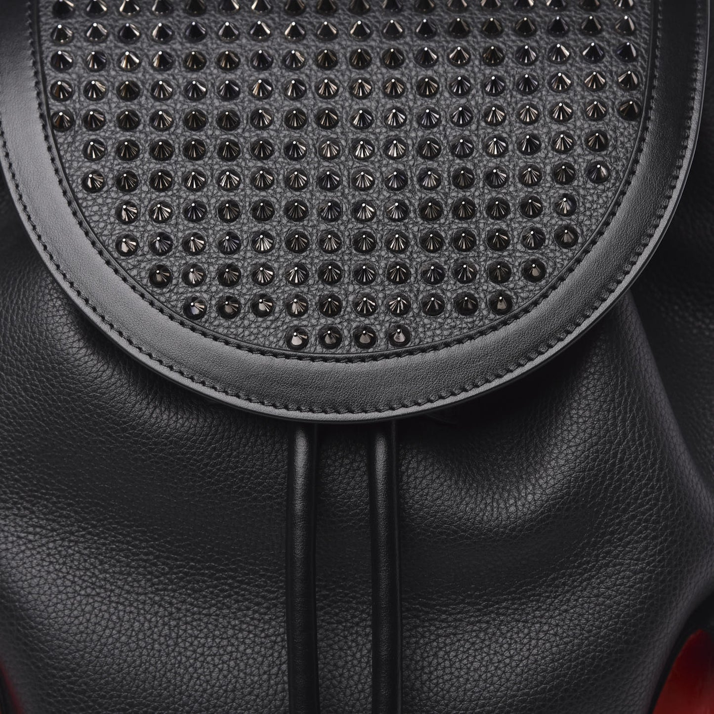 Calfskin Spiked Explorafunk Backpack Black