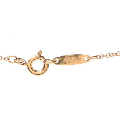 Tiffany 18K Yellow Gold Diamond Crown Key Pendant Necklace 4 of 5