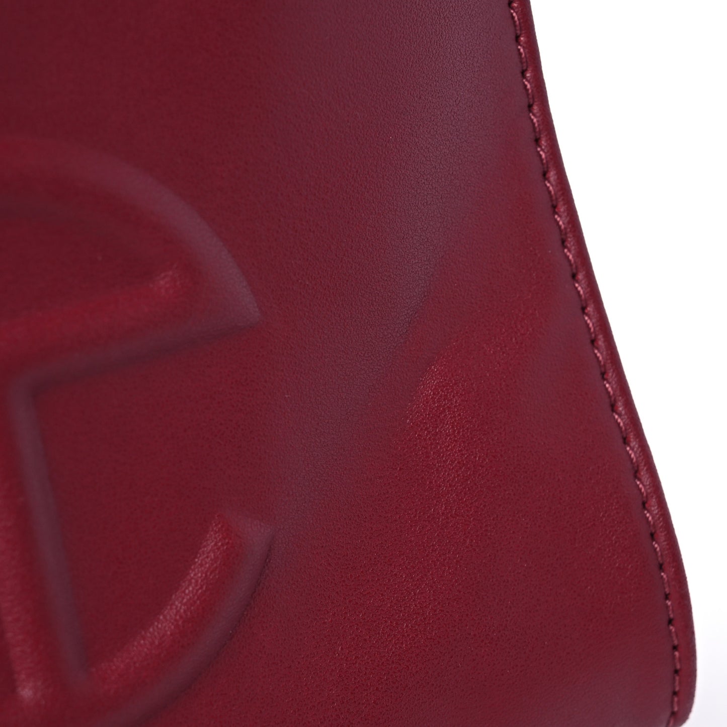 Vegan Leather Small Shopping Bag Oxblood